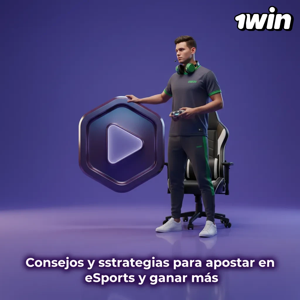 Infografía con consejos para apostar en eSports: banca 1–3%, investiga, especialízate, busca valor, live, registra.