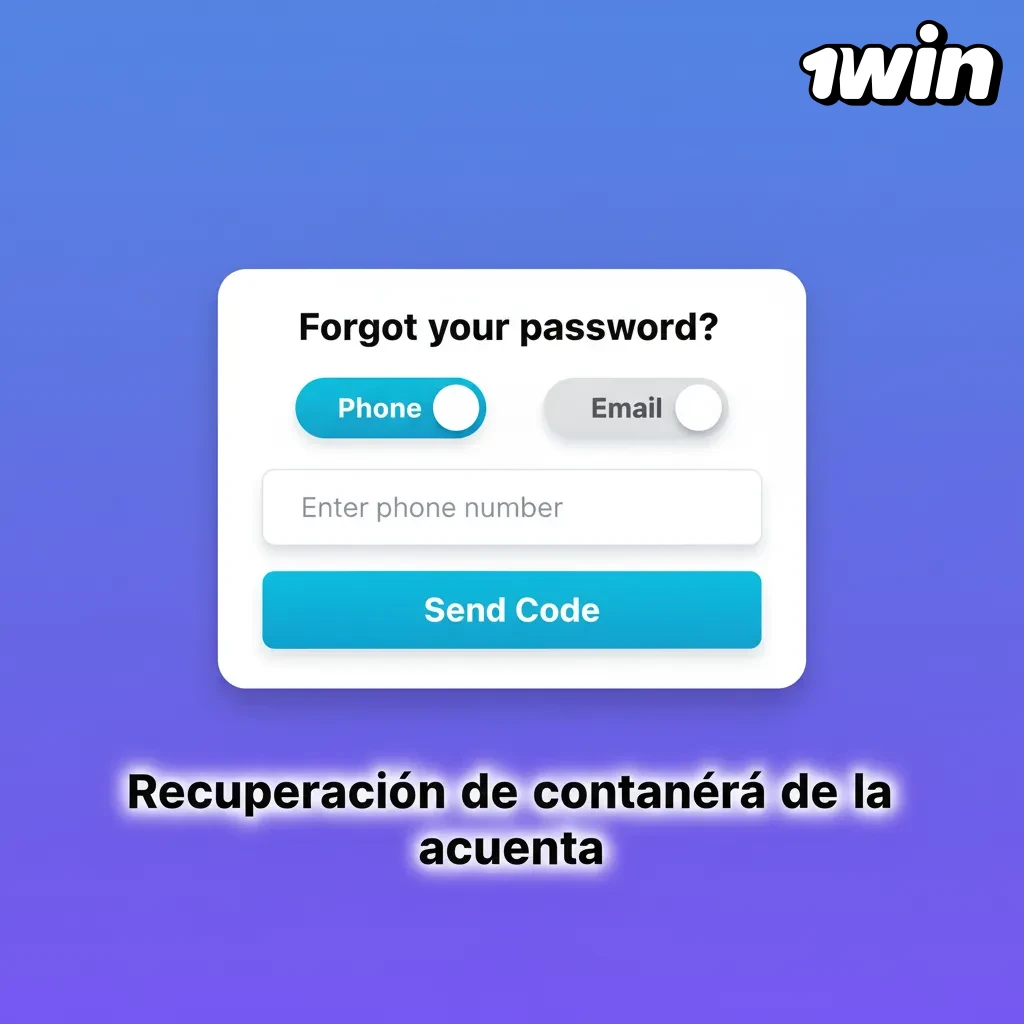 Pantalla de restablecimiento de contraseña con opciones de correo o SMS, enlace/código y creación de nueva clave.