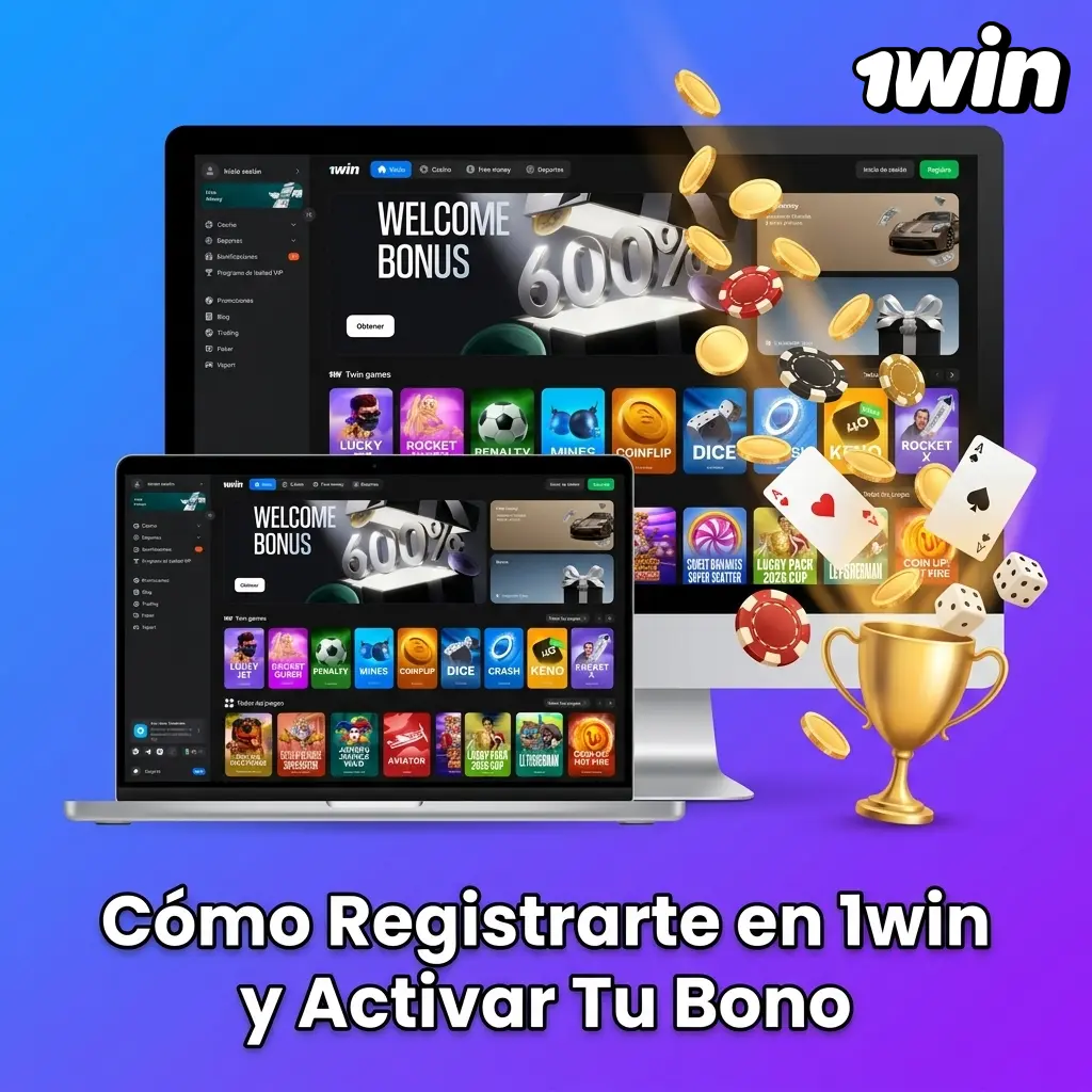 Guía de registro en 1win para activar bono de bienvenida en apuestas deportivas y casino México