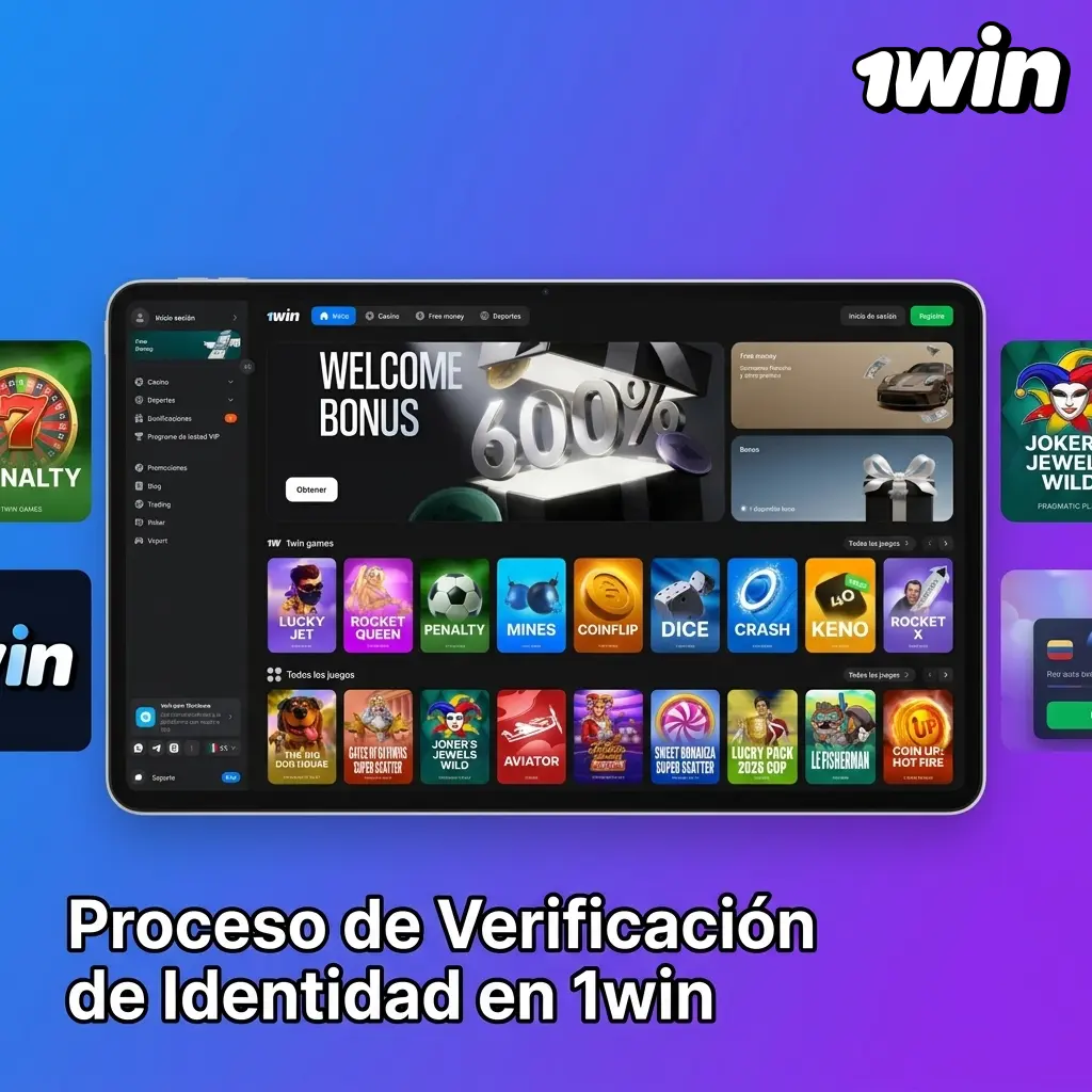 Proceso de verificación de identidad en 1win con documentos oficiales como INE, pasaporte o licencia mexicana